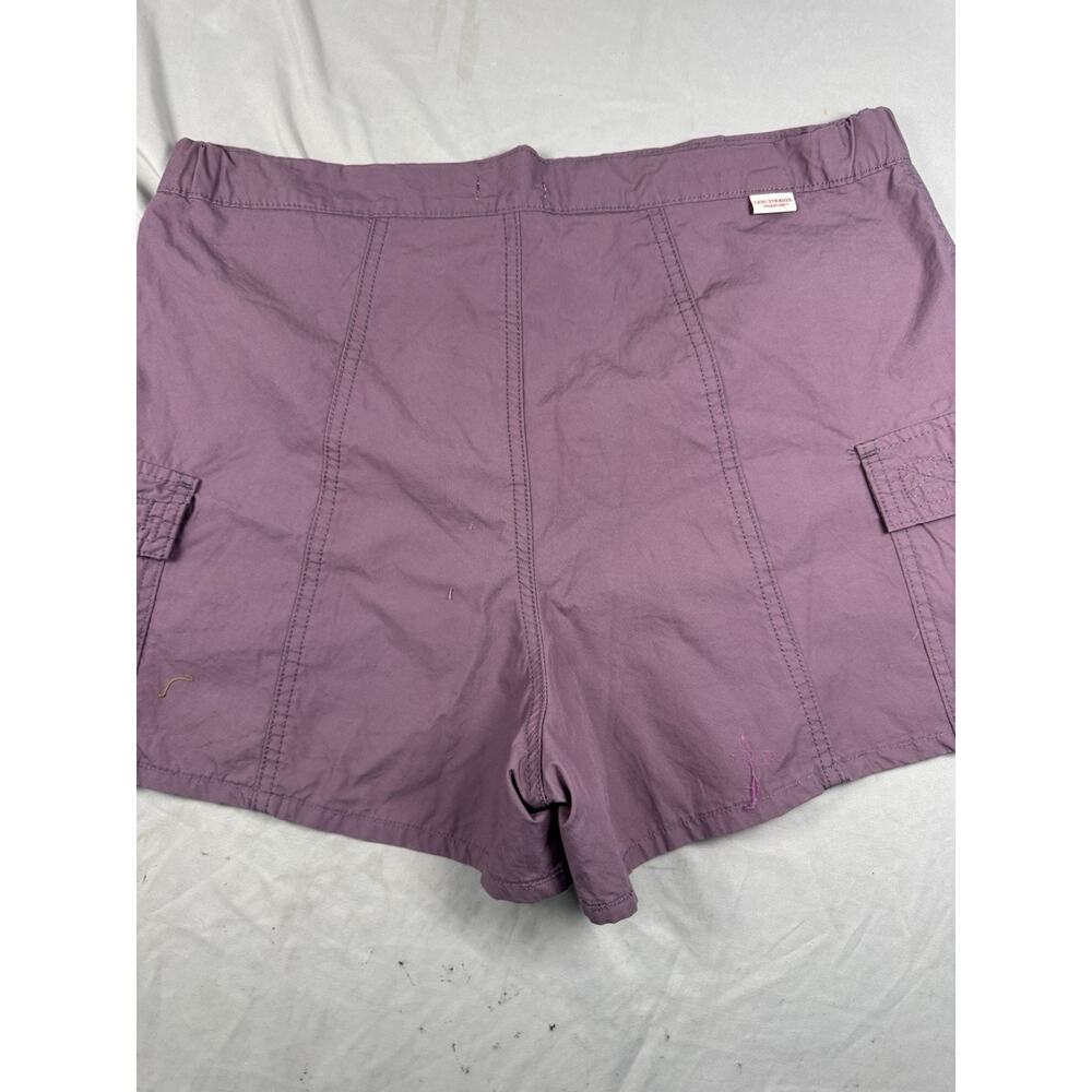 Levi Strauss Signature Cargo Shorts Women’s Large Purple Utility Casual - Picture 9 of 11